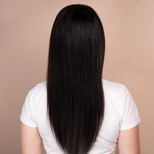 Front Lace Human Wig 4x4 - 20" Straight Natural Black