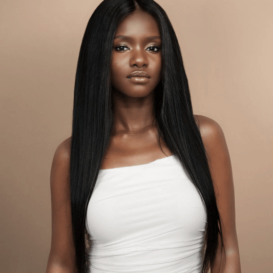 Front Lace Human Wig 4x4 - 22" Straight Natural Black