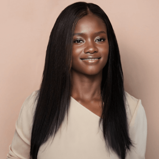Front Lace Human Wig 4x4 - 16" Straight Natural Black