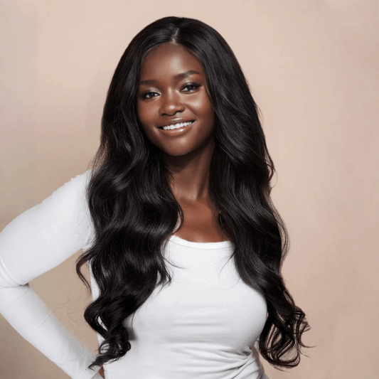 Front Lace Human Wig 4x4 - 24" Body Wave Natural Black