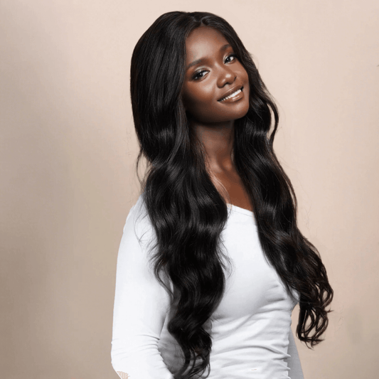 Front Lace Human Wig 4x4 - 26" Body Wave Natural Black