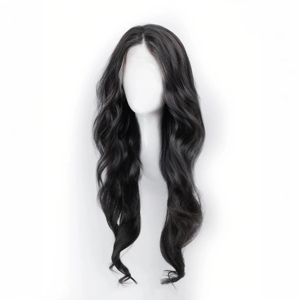 Front Lace Human Wig 4x4 - 24" Body Wave Natural Black