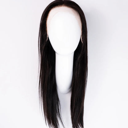 Front Lace Human Wig 4x4 - 16" Straight Natural Black
